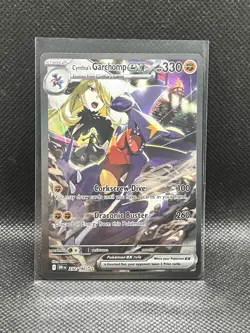 Pokemon TCG Cynthia's Garchomp EX Holo Card 232/182 Sv10: Destined Rivals NM - Image 1
