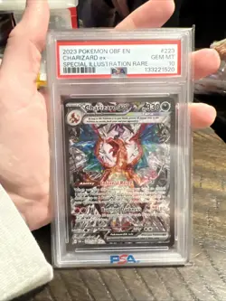Pokemon TCG Obsidian Flames Charizard EX Card 223/197 Sir PSA 10 Gem Mint - Image 1