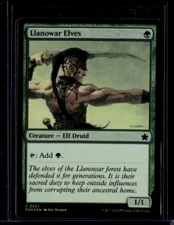 Llanowar Elves - 227 - Foil - FDN - NM - MTG Magic the Gathering - Image 1