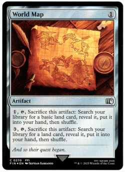 World Map (Foil) - 0270 - Final Fantasy - MTG - NM/M - Image 1