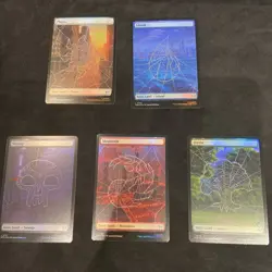 Marvel's Spider-Man Full Art Basic Land (FOIL) Set MTG SPM MTG #189-193 - Image 1