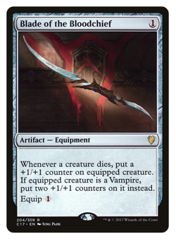 MTG - 1 x Blade of the Bloodchief - Rare Artifact - Commander 2017 (C17) - LP - Image 1