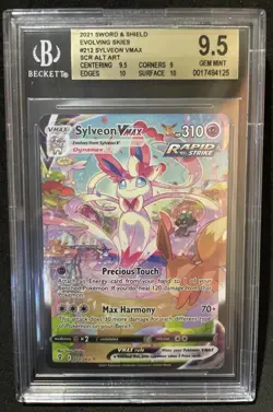 Sylveon VMAX Alt Art Evolving Skies Sword Shield Pokemon TCG 212/203 BGS 9.5 - Image 1