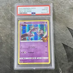2022 Pokemon SWSH Mewtwo Holo Trick or Trade PSA Gem Mint 10 #056/172 English - Image 1