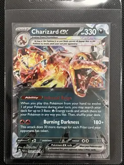 Pokemon TCG Charizard ex 054/091 Double Rare Paldean Fates NM - Image 1