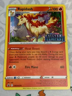 C1676 POKEMON TCG RAPIDASH HOLO NM #SWSH270 SILVER TEMPEST BLACK STAR PROMO - Image 1