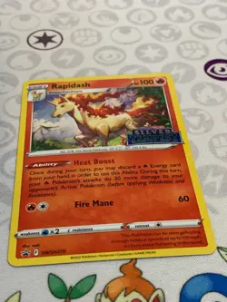 C1676 POKEMON TCG RAPIDASH HOLO NM #SWSH270 SILVER TEMPEST BLACK STAR PROMO - Image 2
