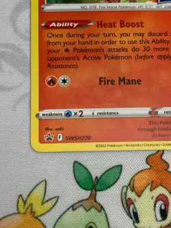 C1676 POKEMON TCG RAPIDASH HOLO NM #SWSH270 SILVER TEMPEST BLACK STAR PROMO - Image 4