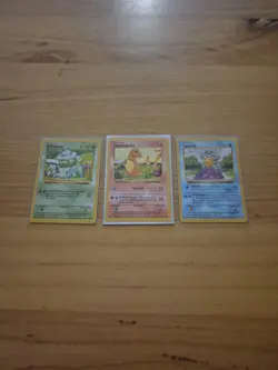Pokemon Lot - Shadowless Charmander Squirtle And Bulbasaur - Shadowless Base - Image 1