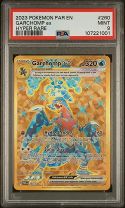 2023 POKEMON PAR EN-PARADOX RIFT HYPER RARE #260 GARCHOMP EX PSA 9 - Image 1