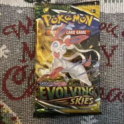 Pokemon Evolving Skies Booster Pack Art Sealed Pack Sword & Shield - Slyveon - Image 1