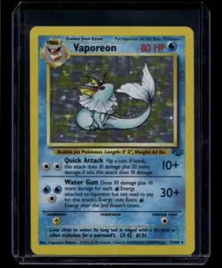 Pokemon TCG Vaporeon 12/64 Jungle Holo Rare LP/NM - Image 1