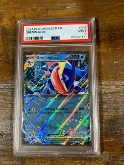 POKEMON 2024 Stellar Crown GRENINJA EX #041 PSA 9 Mint RARE - Image 1