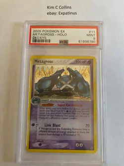 Pokemon 2005 EX Deoxys Metagross #11 Holo PSA 9 Mint - Image 1