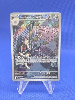 Pokemon Destined Rivals Team Rocket’s Weezing 199/182 Illustration Rare NM - Image 1
