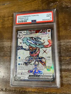 POKEMON 2024 Twlight Masquerade Ultra Rare GRENINJA EX #198 PSA 9 Mint RARE 2 - Image 1