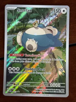 Pokemon Mew 151 Snorlax Promo 051 Illustration Holo Rare - Image 1