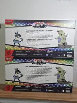 Pokemon Prismatic Evolutions Lucario & Tyranitar Ex Premium Collection LOT OF 2 - Image 2