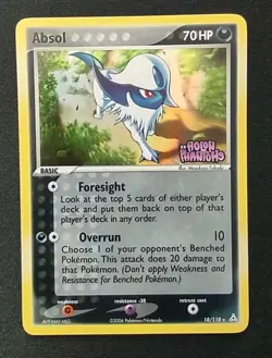 Pokemon Absol 18/110 Holon Phantoms Reverse Holo - Image 1