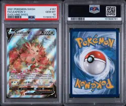 2021 Pokemon Evolving Skies Leafeon V #167/203 Alt Art Full Art PSA 10 GEM MINT - Image 3