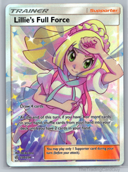 Pokemon Lillie's Full Force 230/236 Sun & Moon Cosmic Eclipse Holo Rare TCG - NM - Image 1