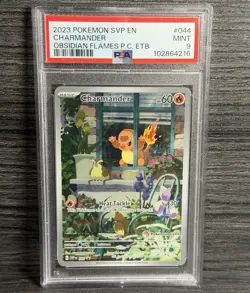 2023 POKEMON OBSIDIAN FLAMES POKEMON CENTER ETB PROMO SVP #044 CHARMANDER PSA 9 - Image 1