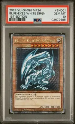 YUGIOH PSA 10 Blue-Eyes White Dragon MP24-EN001 QCR 1st Edition *3091 SDK ART - Image 1