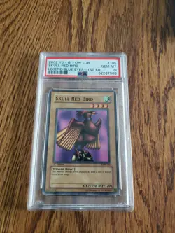 2002 YU-GI-Oh LOB-105 Skull Red Bird Legend Of Blue Eyes 1st Ed. PSA Gem Mint 10 - Image 1