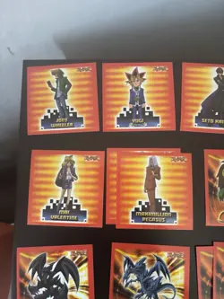 Yugioh Topps 1996 Peel & Stick Stickers Lot of 61 Gold and Silver Foil - Image 5
