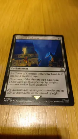 MTG Magic The Gathering Assassin's Creed Cover Of Darkness Card Non Foil Rare 89 - Image 1