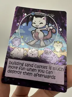 Pokiebubies 1st Edition - Mewmewie (Mewtwo) #73 - Derpy Pokemon Fan Art Card - Image 1