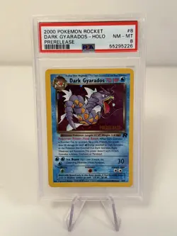 Dark Gyarados PRERELEASE PSA 8 Pokemon Card 8/82 Team Rocket Rare Holo 2000 - Image 1