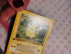 1999 Pokemon W Stamp 1st Edition Pikachu 60/64 Jungle Set WOTC Gold Promo Card - Image 2