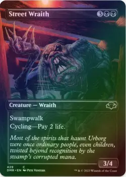 1 x Street Wraith - Borderless - Foil - Dominaria Remastered - LP - MTG - Image 1