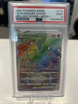 2022 Pokemon SWSH Brilliant Stars Charizard VSTAR #174/172 PSA 9 - Image 1