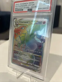 2022 Pokemon SWSH Brilliant Stars Charizard VSTAR #174/172 PSA 9 - Image 2