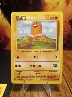 1999 Pokemon Base Set Unlimited Diglett #47 - Image 1