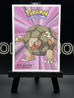 2000 Pokemon Dunkin Boomer Golem #76 Regular LP - Image 2