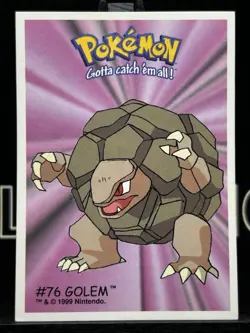 2000 Pokemon Dunkin Boomer Golem #76 Regular LP - Image 3