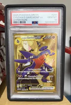 Pokemon TCG Cynthia's Garchomp EX 241/182 PSA 10 FAST SHIPPING COMES WITH GUARD - Image 1