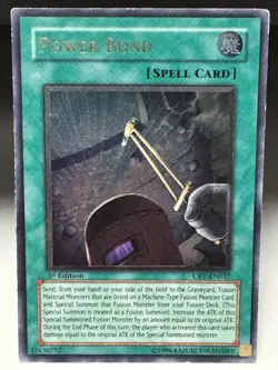 Yugioh! MP Power Bond - CRV-EN037 - Ultimate Rare - 1st Edition Moderately Playe - Image 1