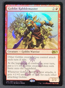 MTG Card - 1x Goblin Rabblemaster - Core Set 2015 - NM/LP - Buy a Box Promo Foil - Image 1
