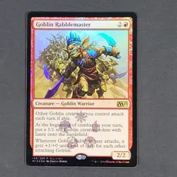 MTG Card - 1x Goblin Rabblemaster - Core Set 2015 - NM/LP - Buy a Box Promo Foil - Image 3