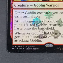 MTG Card - 1x Goblin Rabblemaster - Core Set 2015 - NM/LP - Buy a Box Promo Foil - Image 4