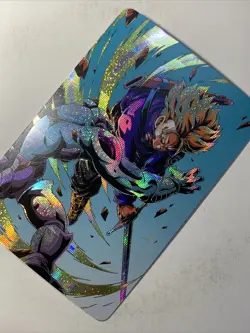 Trunks Vs Frieza Battle Dragon Ball Z ACG DBZ Goddess Anime Card Holo Foil Art - Image 3