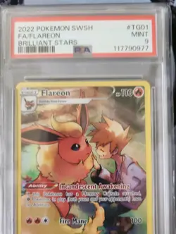 Pokemon TCG Cards Flareon TG01/TG30 Brilliant Stars Trainer Gallery Art Rare NM - Image 2