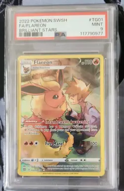 Pokemon TCG Cards Flareon TG01/TG30 Brilliant Stars Trainer Gallery Art Rare NM - Image 3