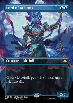1x Lord of Atlantis ~~ Borderless - Foil Light Play, English Special Guests MTG - Image 1