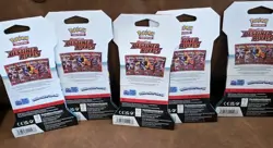 Pokemon TCG Destined Rivals Booster Packs Sleeved Hanger Packs Cards Lot 5 New - Image 2