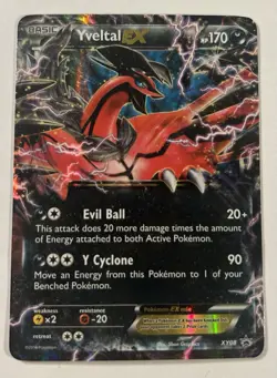 Pokemon Yveltal EX XY08 Ultra Rare Black Star Promo LP - Image 1